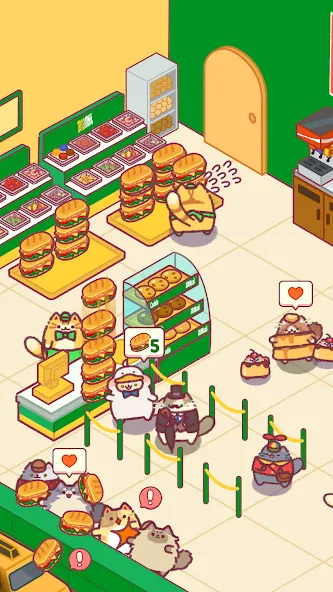 Cat Snack Bar: Cute Food Games [MOD: безлимитные деньги и ресурсы] на Андроид — скриншот 2