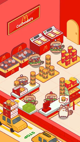 Cat Snack Bar: Cute Food Games [MOD: безлимитные деньги и ресурсы] на Андроид — скриншот 4