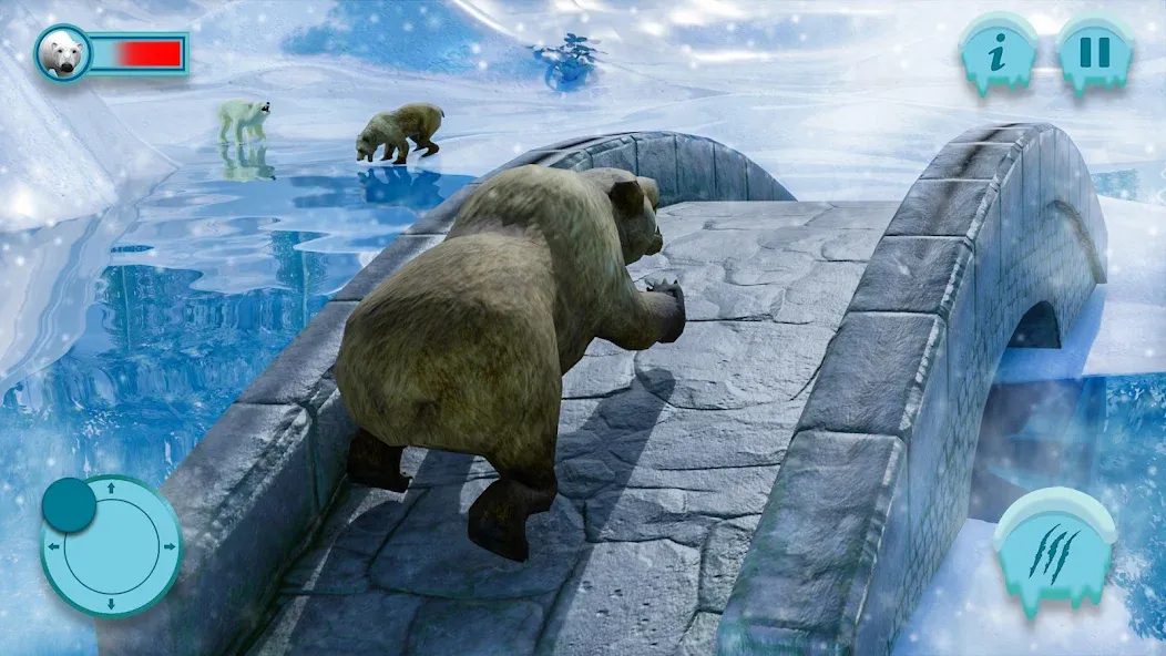 Скачать Polar Bear Family Survival [MOD: выживание полярной семьи без ограничений] — скриншот 1