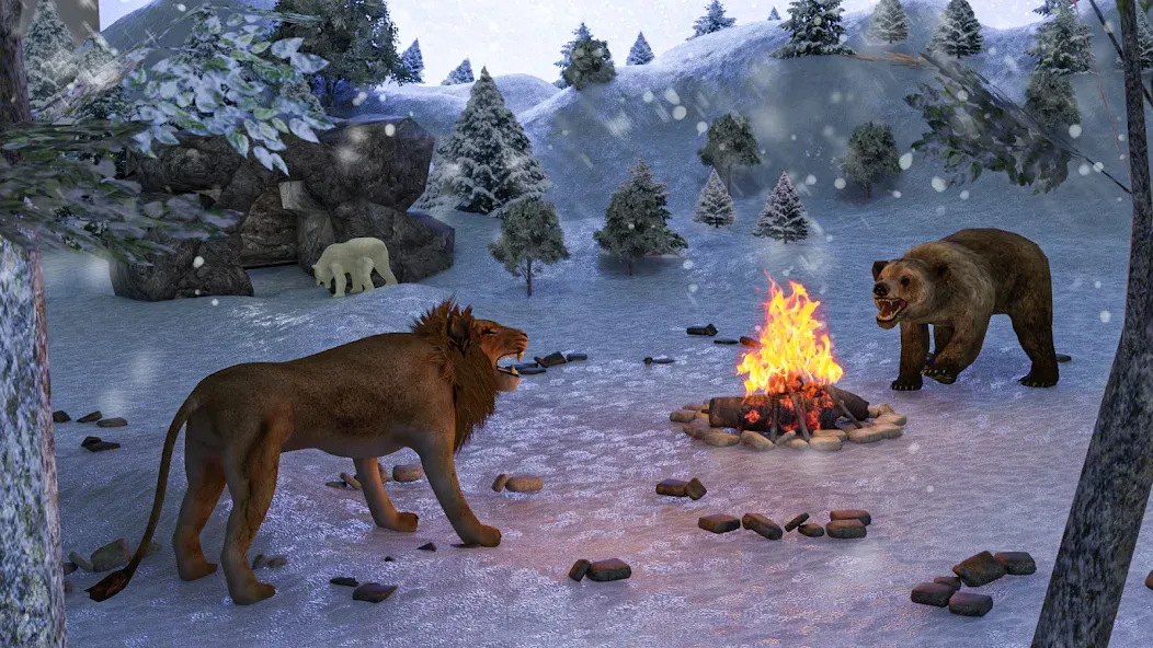 Скачать Polar Bear Family Survival [MOD: выживание полярной семьи без ограничений] — скриншот 3
