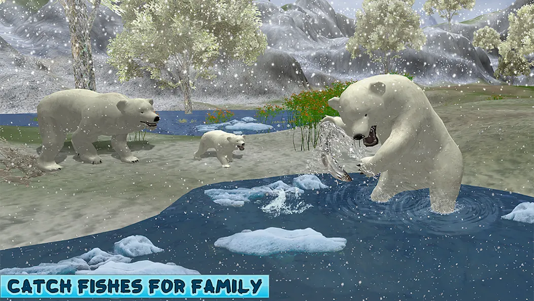 Скачать Polar Bear Family Survival [MOD: выживание полярной семьи без ограничений] — скриншот 4