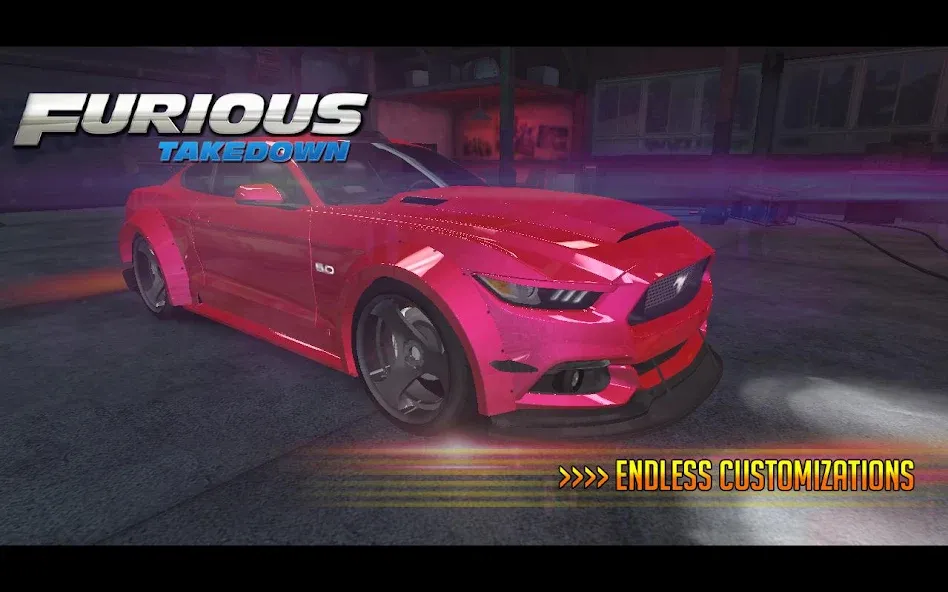 Скачать Furious: Takedown Racing [MOD: безлимитные деньги и топливо] — скриншот 1