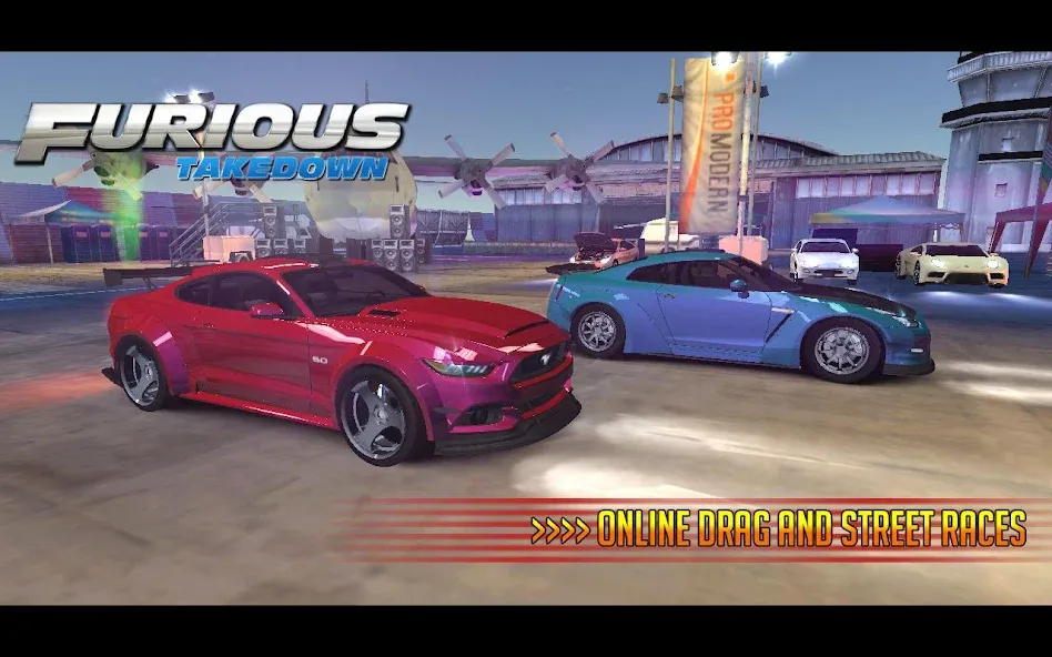 Скачать Furious: Takedown Racing [MOD: безлимитные деньги и топливо] — скриншот 2