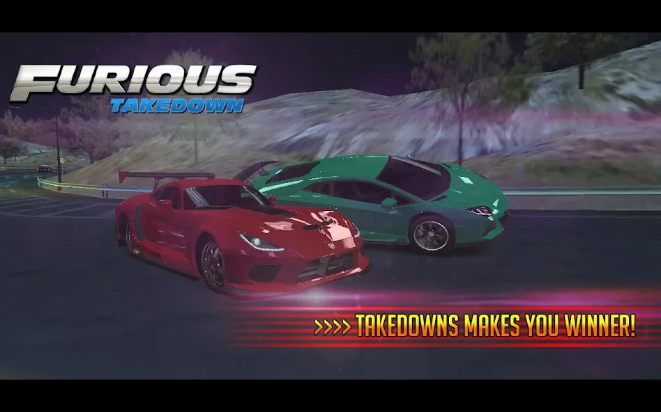 Скачать Furious: Takedown Racing [MOD: безлимитные деньги и топливо] — скриншот 4