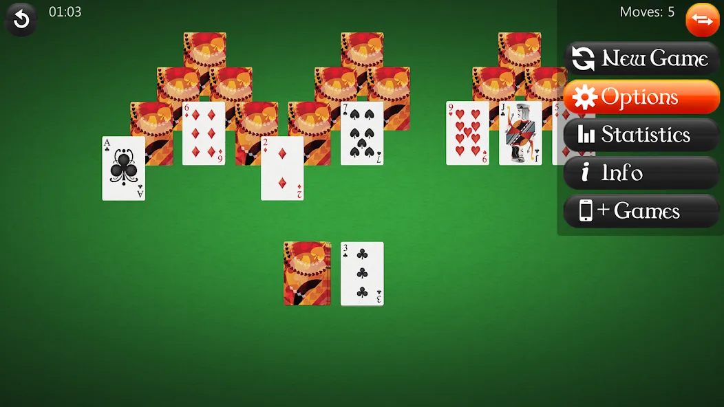 TriPeaks Solitaire [MOD: без рекламы и много подсказок] (Бесплатно / APK) — скриншот 3