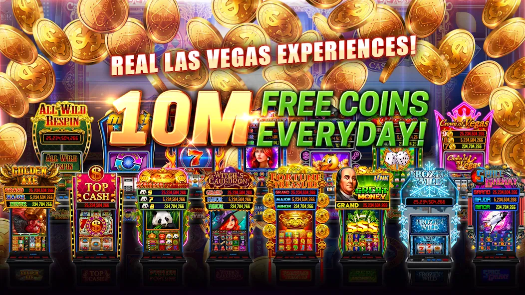 Скачать Play Las Vegas - Casino Slots [MOD: безлимитные монеты и открыты все слоты] на телефон — скриншот 1