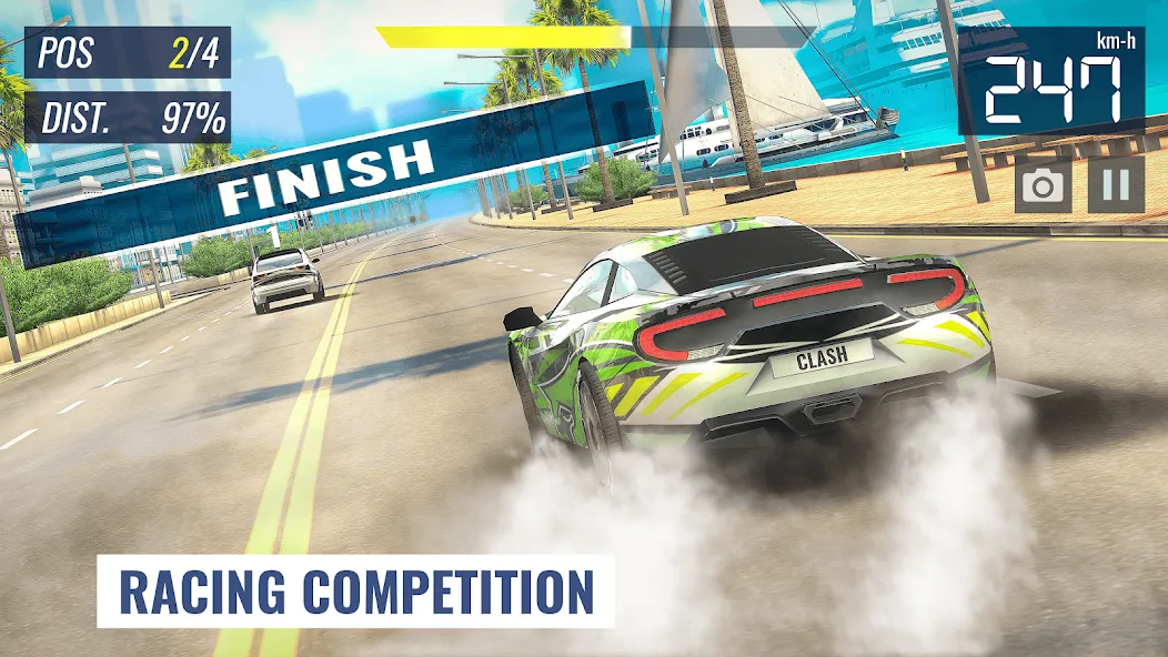 Скачать Racing Clash [MOD: безлимитные деньги и топливо] — скриншот 3
