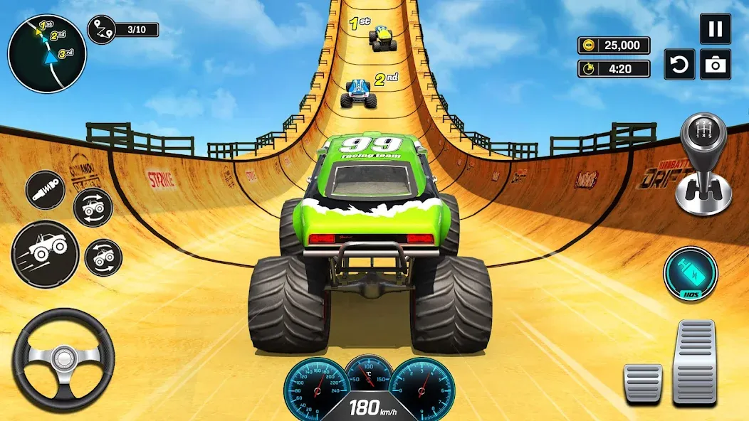 Скачать взлом Monster Truck Games- Car Games [MOD: безлимитные деньги и все машины] — скриншот 1