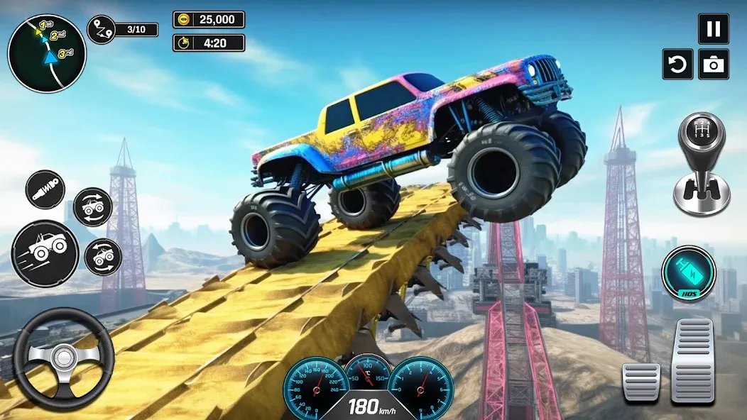 Скачать взлом Monster Truck Games- Car Games [MOD: безлимитные деньги и все машины] — скриншот 2