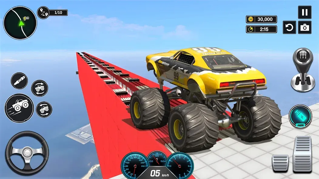 Скачать взлом Monster Truck Games- Car Games [MOD: безлимитные деньги и все машины] — скриншот 3