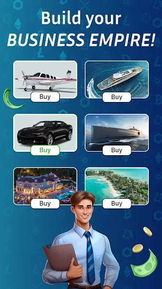Скачать взлом Business Empire: RichMan [MOD: безлимитные деньги и открыты все возможности] — скриншот 1