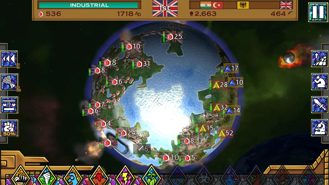 Rapture - World Conquest [MOD: безлимитные ресурсы и мировое господство] (Бесплатно / APK) — скриншот 1