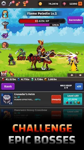 Tower Quest: Pixel Idle RPG [MOD: безлимитные ресурсы и герои] — Скачать бесплатно (APK) — скриншот 2