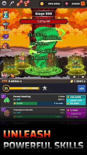 Tower Quest: Pixel Idle RPG [MOD: безлимитные ресурсы и герои] — Скачать бесплатно (APK) — скриншот 3