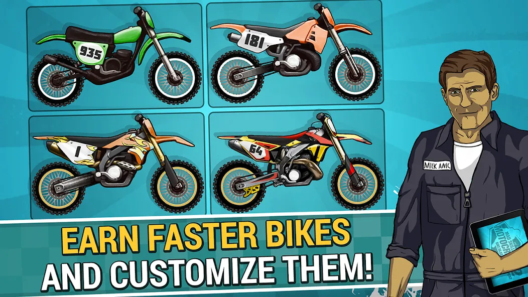 Mad Skills Motocross 2 [MOD: безлимитные деньги и топливо] последняя версия — скриншот 2