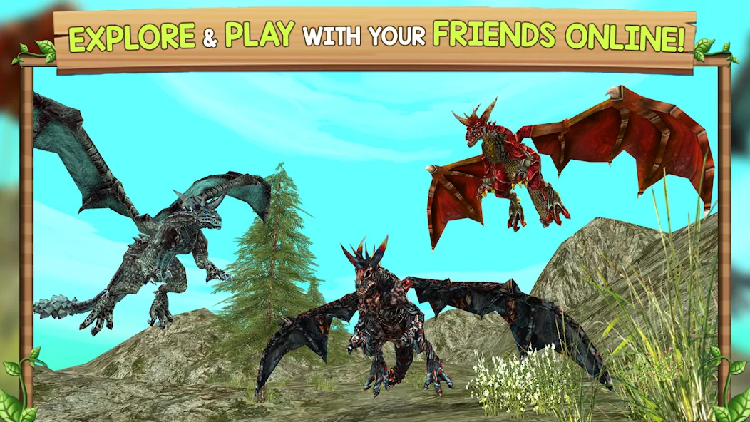 Скачать Dragon Sim Online: Be A Dragon [MOD: безлимитные деньги и мощный дракон] на телефон — скриншот 4