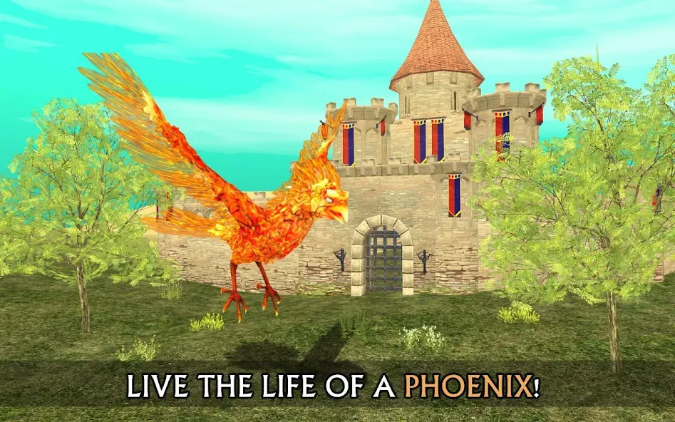 Phoenix Sim 3D [MOD: бесконечное здоровье и огненная мощь] (Бесплатно / APK) — скриншот 1
