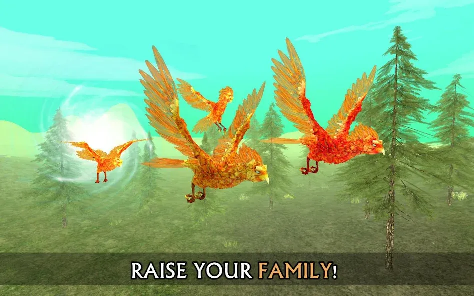 Phoenix Sim 3D [MOD: бесконечное здоровье и огненная мощь] (Бесплатно / APK) — скриншот 2