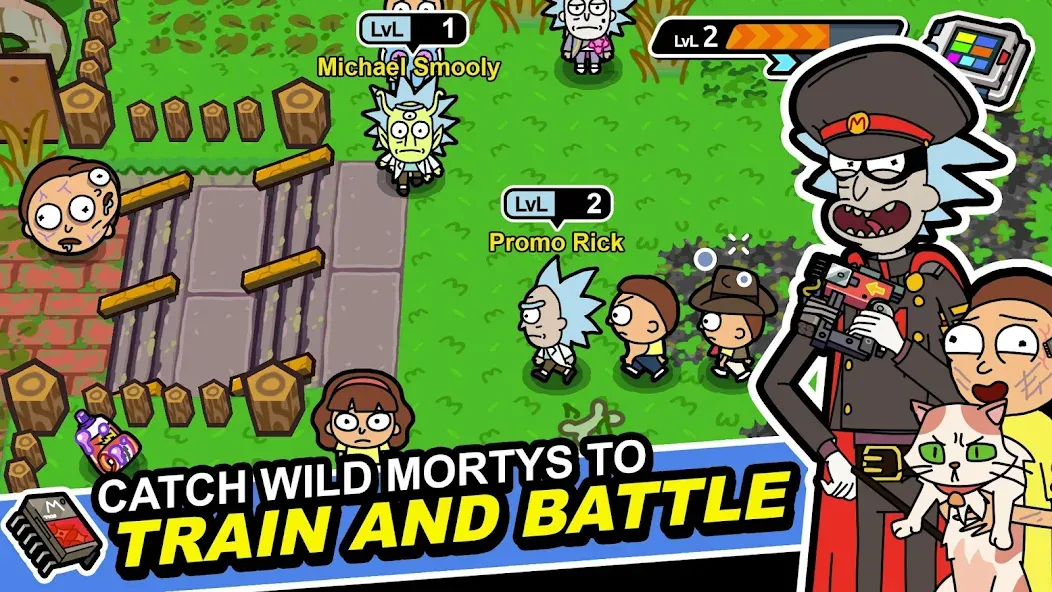 Rick and Morty: Pocket Mortys [MOD: безлимитные деньги и все персонажи] — Скачать бесплатно (APK) — скриншот 1