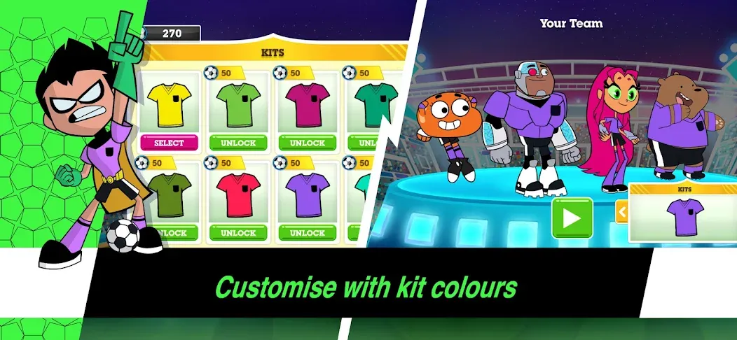 Скачать Toon Cup - Football Game [MOD: безлимитные монеты и открыты все команды] на телефон — скриншот 4