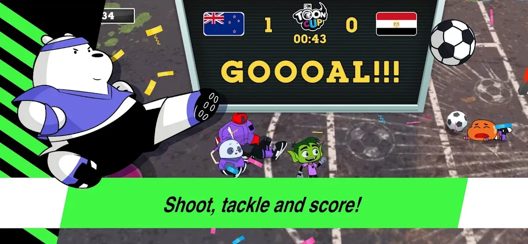 Скачать Toon Cup - Football Game [MOD: безлимитные монеты и открыты все команды] на телефон — скриншот 5