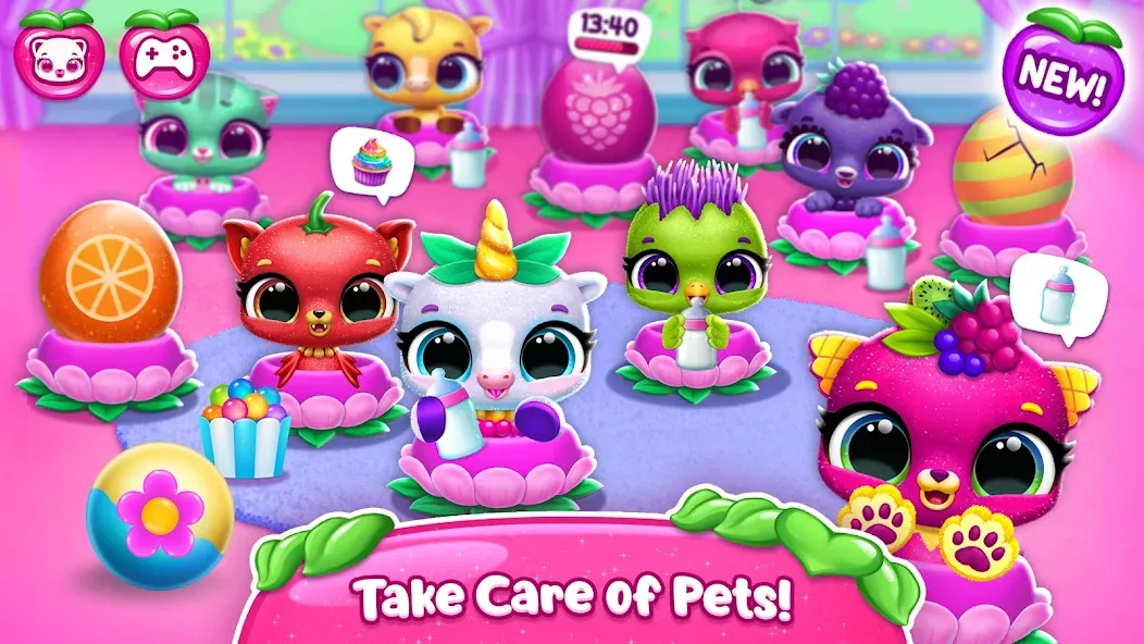 Fruitsies - Pet Friends [MOD: безлимитные монеты и все питомцы] на Андроид — скриншот 4