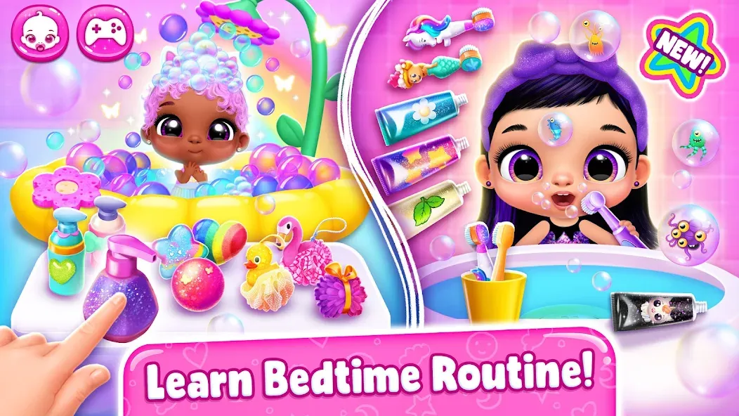 Скачать Giggle Babies - Toddler Care [MOD: безлимитные монеты и все малыши открыты] — скриншот 2