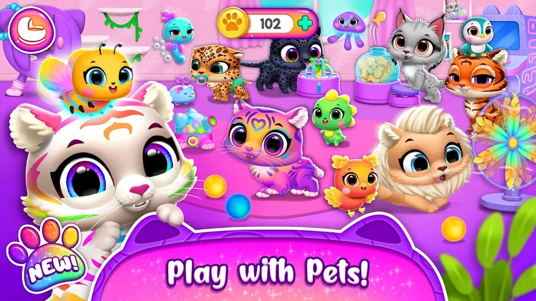 Jungle Floof - Island Pet Care [MOD: безлимитные монеты и все питомцы] последняя версия — скриншот 2