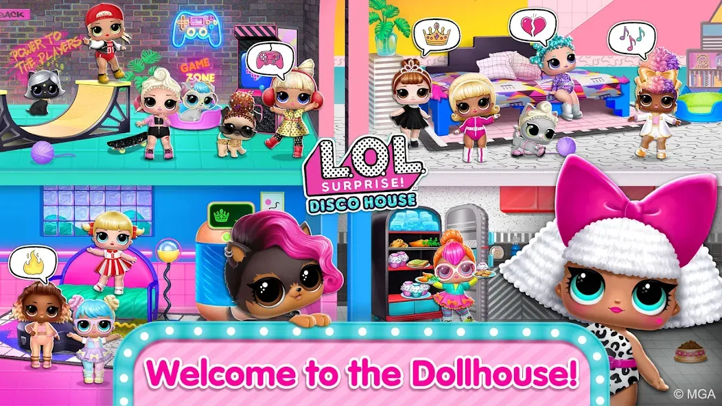 L.O.L. Surprise! Disco House [MOD: безлимитные монеты и разблокированы все комнаты] (Бесплатно / APK) — скриншот 2