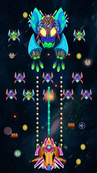 Galaxy Shooting: Alien Attack [MOD: безлимитные деньги и усиленное оружие] последняя версия — скриншот 3