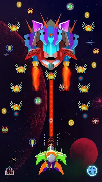 Galaxy Shooting: Alien Attack [MOD: безлимитные деньги и усиленное оружие] последняя версия — скриншот 5