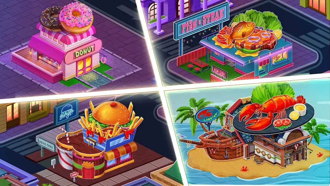 Скачать взлом Cooking Max: Restaurant Games [MOD: безлимитные монеты и все уровни открыты] — скриншот 1