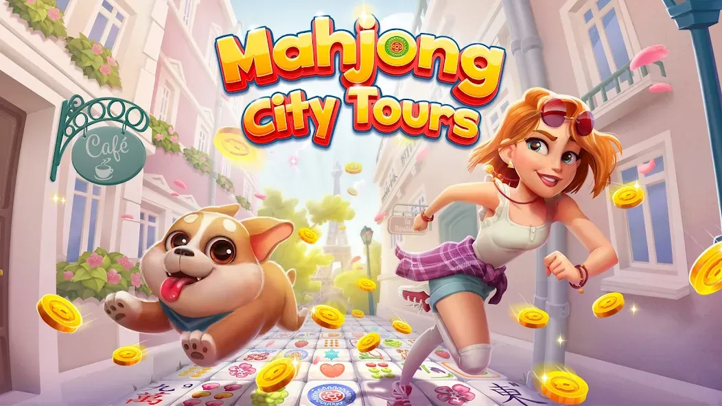 Скачать Mahjong City Tours: Tile Match [MOD: безлимитные деньги и открыты все уровни] на телефон — скриншот 1