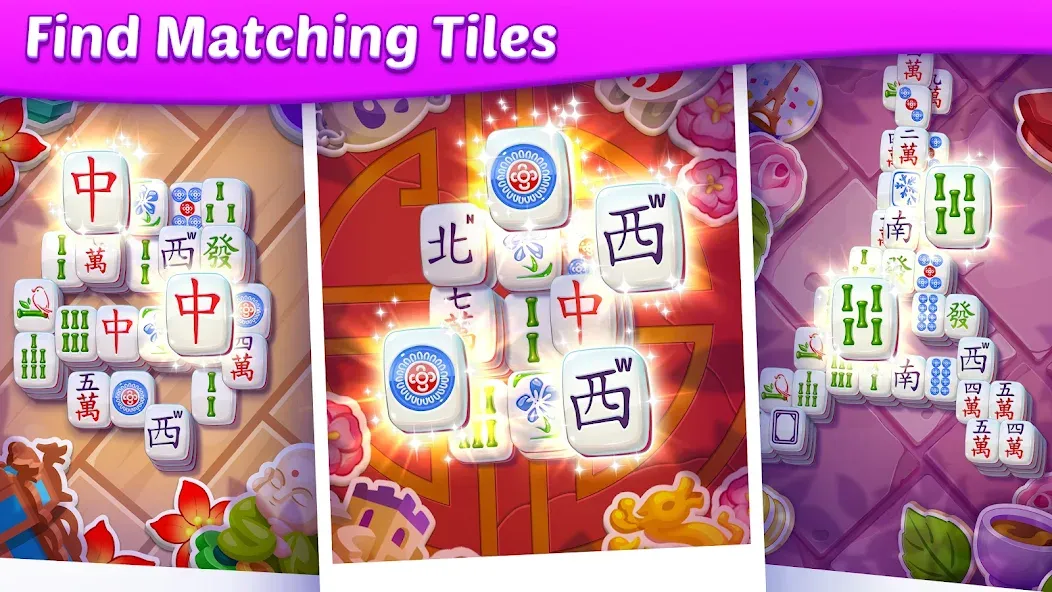 Скачать Mahjong City Tours: Tile Match [MOD: безлимитные деньги и открыты все уровни] на телефон — скриншот 2