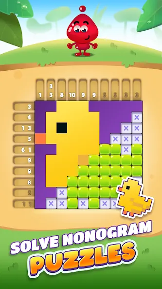 Nono Crossing Picture Nonogram [MOD: подсказки и все уровни открыты] на Андроид — скриншот 1