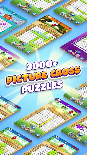 Nono Crossing Picture Nonogram [MOD: подсказки и все уровни открыты] на Андроид — скриншот 4
