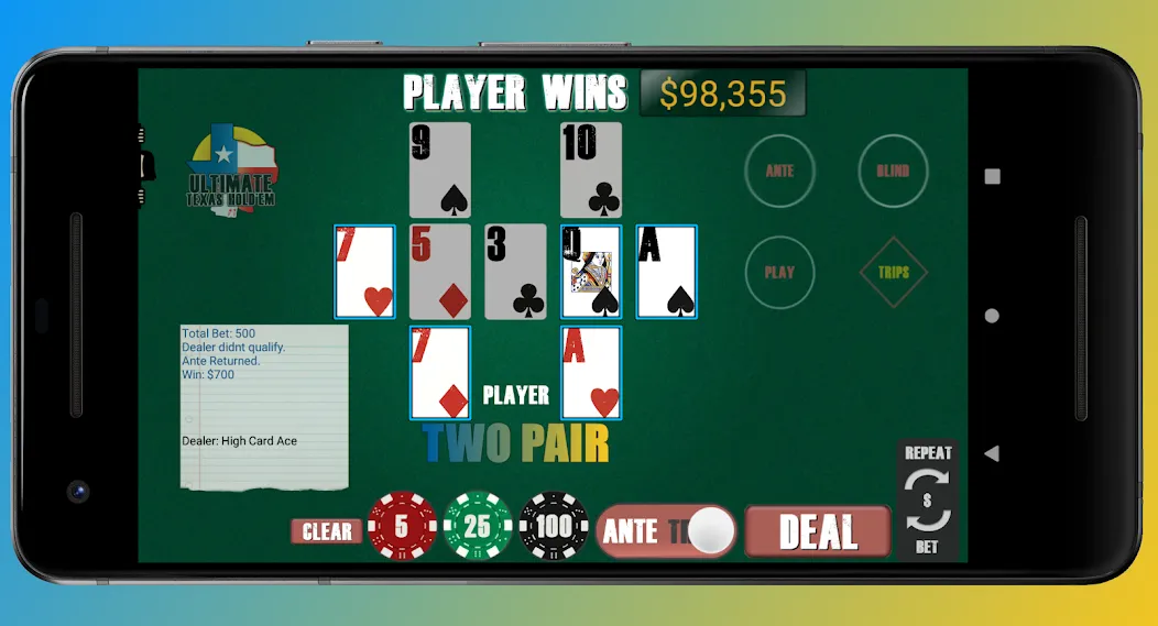 Скачать Texas Ultimate Holdem [MOD: безлимитные фишки и быстрые выигрыши] на телефон — скриншот 1
