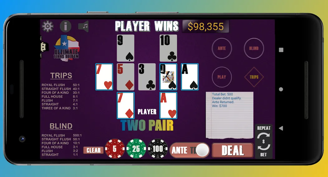 Скачать Texas Ultimate Holdem [MOD: безлимитные фишки и быстрые выигрыши] на телефон — скриншот 3