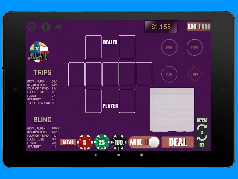 Скачать Texas Ultimate Holdem [MOD: безлимитные фишки и быстрые выигрыши] на телефон — скриншот 4