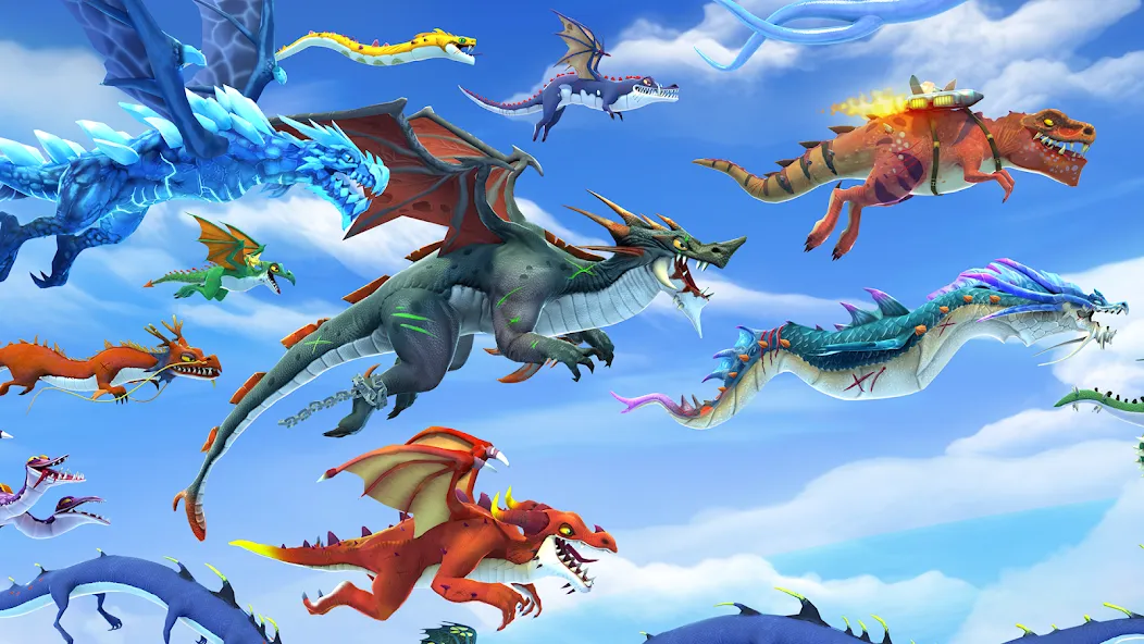 Скачать Hungry Dragon [MOD: безлимитные деньги и усиленный дракон] — скриншот 3