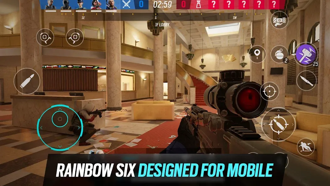 Взломанная Rainbow Six Mobile [MOD: безлимитные ресурсы и открытые агенты] на Андроид — скриншот 1