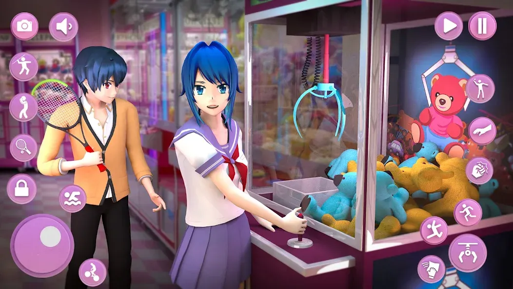 Скачать Anime School Girl Simulator 3D [MOD: безлимитные деньги и всё открыто] на телефон — скриншот 4