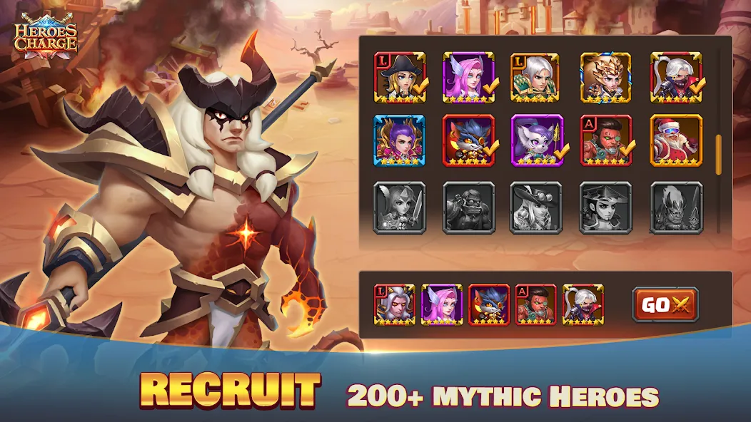 Heroes Charge [MOD: безлимитные ресурсы и усиленные герои] — Скачать бесплатно (APK) — скриншот 4
