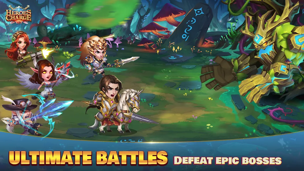 Heroes Charge [MOD: безлимитные ресурсы и усиленные герои] — Скачать бесплатно (APK) — скриншот 5