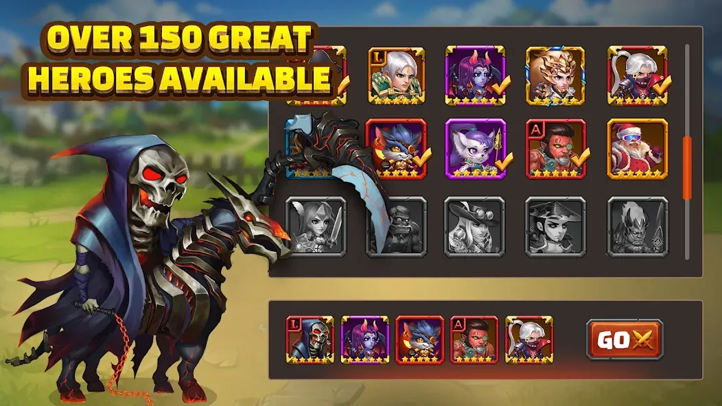 Heroes Charge HD [MOD: безлимитные ресурсы и усиленные герои] последняя версия — скриншот 4