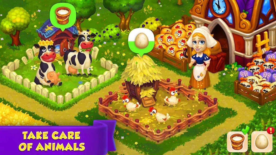 Royal Farm [MOD: безлимитные монеты и ресурсы] на Андроид — скриншот 2