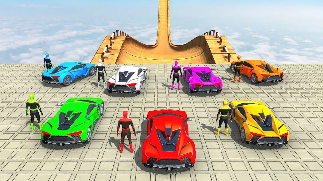 Скачать Mega Ramp Car Games Car Stunts [MOD: безлимитные деньги и все машины] — скриншот 1