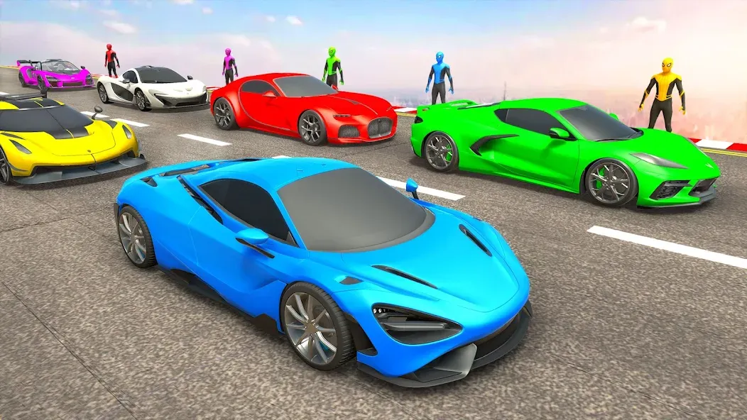 Скачать Mega Ramp Car Games Car Stunts [MOD: безлимитные деньги и все машины] — скриншот 3
