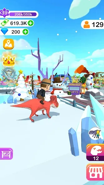 Скачать Dino Tycoon - 3D Building Game [MOD: безлимитные деньги и быстрая стройка] на телефон — скриншот 5