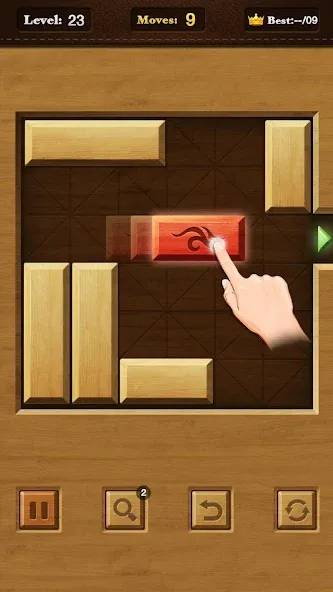 Скачать Unblock Red Wood [MOD: безлимитные подсказки и открыты все уровни] на телефон — скриншот 1